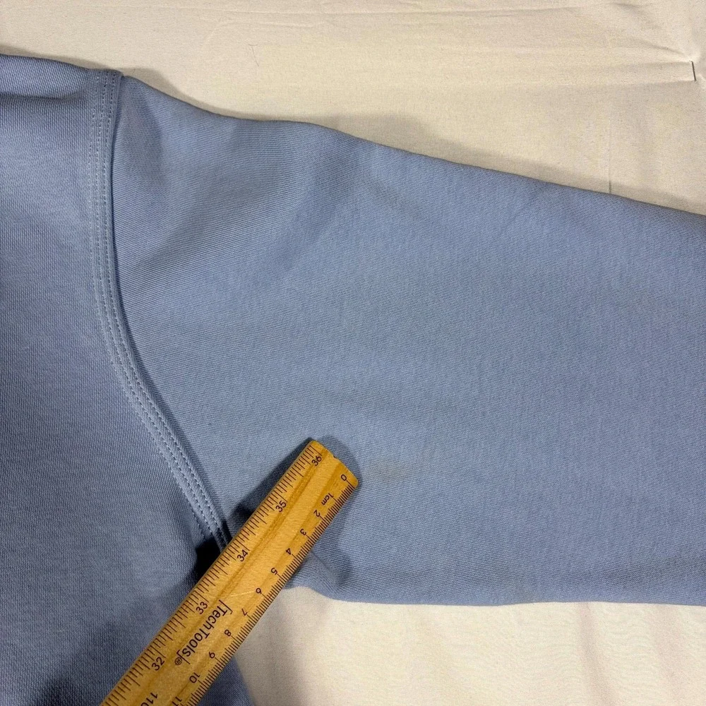 Nike Hoodie Mens L Blue Fleece Lined Embroidered Swoosh Logo Drawstring Pullover